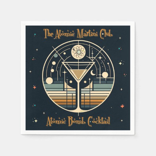 Der Atomic Martini Club Atomic Bomb Cocktail Serviette (Vorderseite)