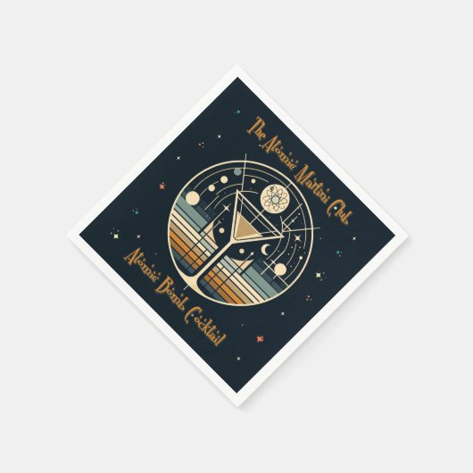 Der Atomic Martini Club Atomic Bomb Cocktail Serviette (Ecke)