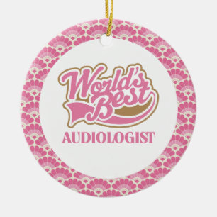 Der Audiologe-Geschenk-Verzierung der Welt beste Keramik Ornament