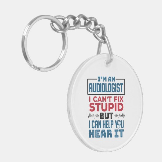 Der Audiologe kann die gestohlene Hilfe nicht repa Schlüsselanhänger (Vorderseite links)