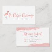 Der auffällige Flamingo Visitenkarte (Vorne/Hinten)