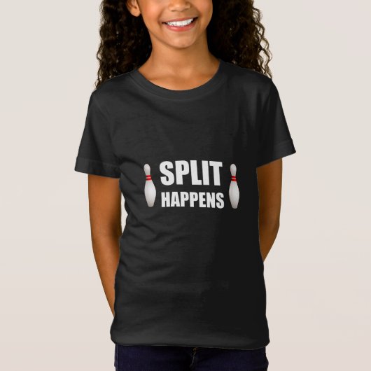 Der aufgespaltete Bowling geschieht T-Shirt (Vorderseite)