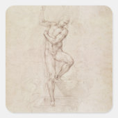 Der aufgeweckte Christus Quadratischer Aufkleber (Vorderseite)