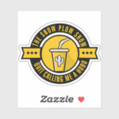 Der Aufkleber für das Logo "Snow Plough Show Circl (Blatt)