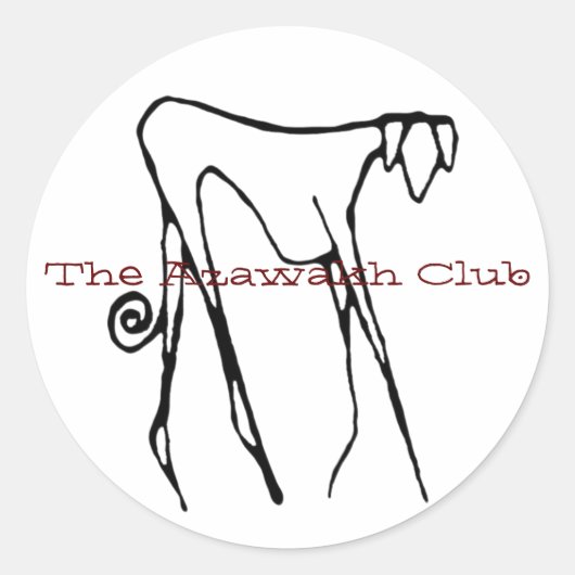 Der Aufkleber für den Azawakh-Club (Vorderseite)