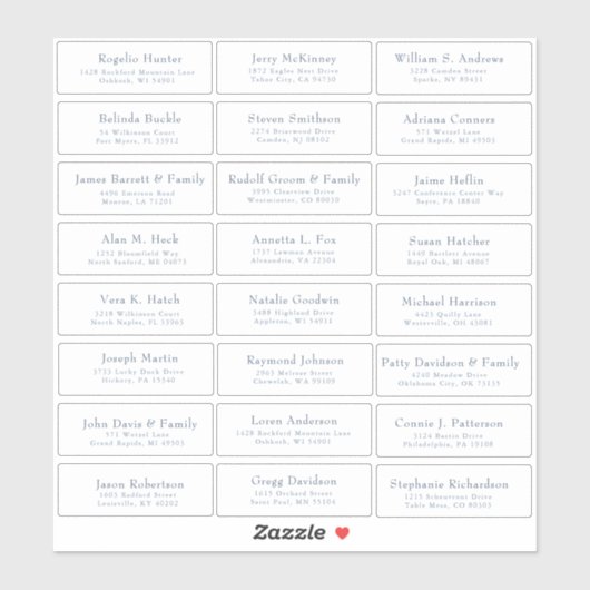 Der Aufkleber für die Eheratationsadressen kann in (Blatt)