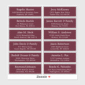 Der Aufkleber für die Eheratationsadressen kann in (Blatt)