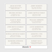 Der Aufkleber für die Eheratationsadressen kann in (Blatt)