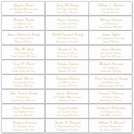 Der Aufkleber für die Eheratationsadressen kann in