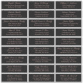 Der Aufkleber für die Eheratationsadressen kann in (Vorderseite)