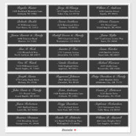 Der Aufkleber für die Eheratationsadressen kann in