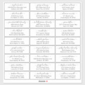 Der Aufkleber für die Eheratationsadressen kann in (Blatt)