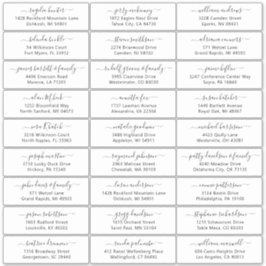 Der Aufkleber für die Eheratationsadressen kann in