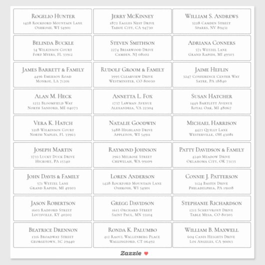 Der Aufkleber für die Eheratationsadressen kann in (Blatt)