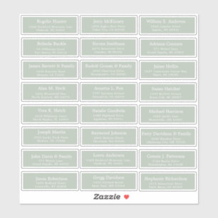 Der Aufkleber für die Eheratationsadressen kann in