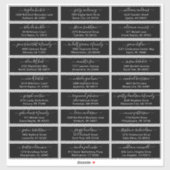 Der Aufkleber für die Eheratationsadressen kann in (Blatt)