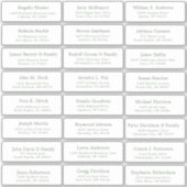 Der Aufkleber für die Eheratationsadressen kann in (Vorderseite)