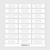 Der Aufkleber für die Eheratationsadressen kann in (Blatt)