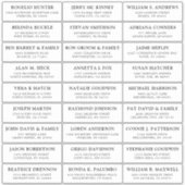 Der Aufkleber für die Eheratationsadressen kann in (Vorderseite)