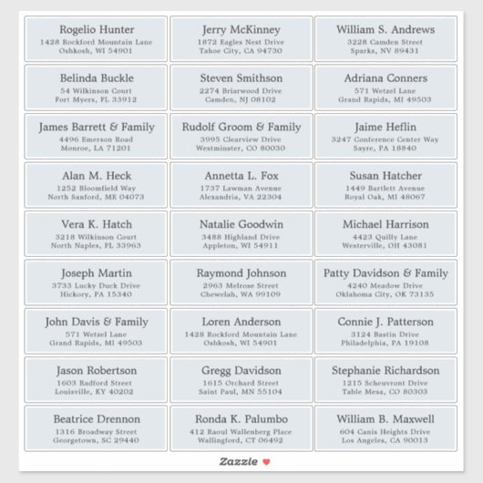 Der Aufkleber für die Eheratationsadressen kann in (Blatt)