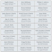 Der Aufkleber für die Eheratationsadressen kann in (Vorderseite)