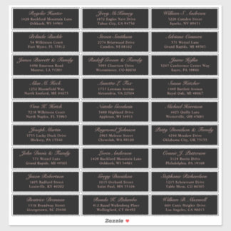 Der Aufkleber für die Eheratationsadressen kann in