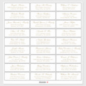 Der Aufkleber für die Eheratationsadressen kann in (Blatt)