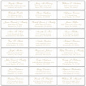 Der Aufkleber für die Eheratationsadressen kann in (Vorderseite)