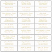 Der Aufkleber für die Eheratationsadressen kann in (Vorderseite)