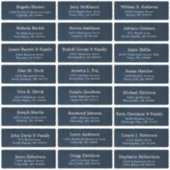 Der Aufkleber für die Eheratationsadressen kann in (Vorderseite)