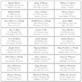 Der Aufkleber für die Eheratationsadressen kann in