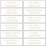 Der Aufkleber für die Eheratationsadressen kann in<br><div class="desc">Einfach zu personalisieren,  Namen und Adressen / individuelle Hochzeitsadressen Etikettenaufkleber für Gäste.</div>