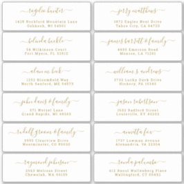 Der Aufkleber für die Eheratationsadressen kann in