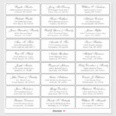 Der Aufkleber für die Eheratationsadressen kann in (Blatt)