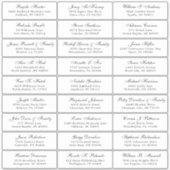 Der Aufkleber für die Eheratationsadressen kann in (Vorderseite)