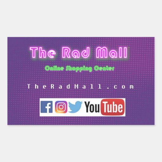 Der Aufkleber "Website" der Krassen Mall (Vorderseite)