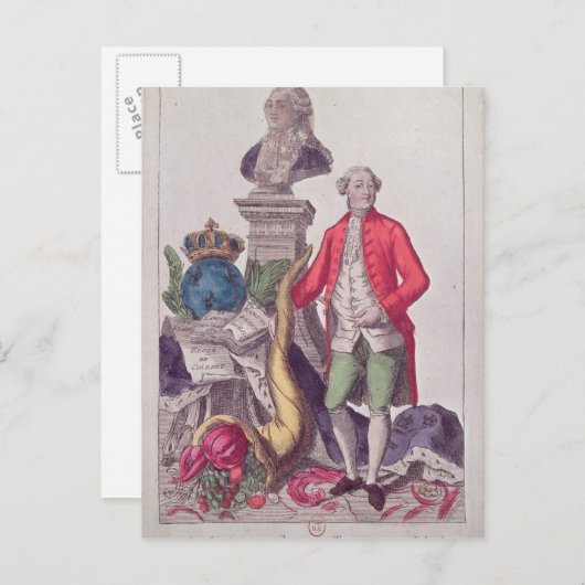 Der Aufruf von Jacques Necker am 16. Juli 1789 Postkarte (Vorne/Hinten)