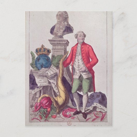 Der Aufruf von Jacques Necker am 16. Juli 1789 Postkarte (Vorderseite)