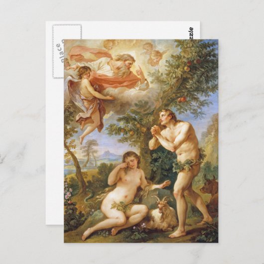 Der Aufstand Adams und der biblischen religiösen K Postkarte (Vorne/Hinten)