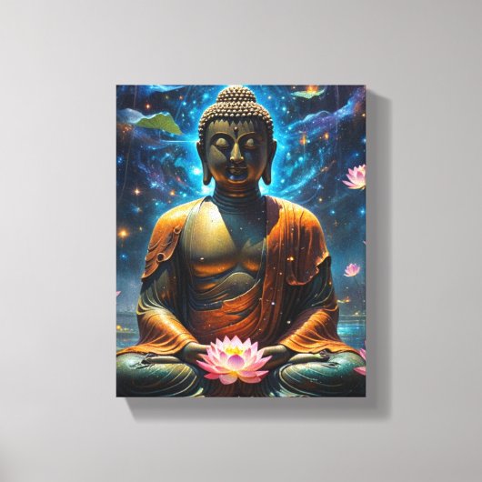 Der aufsteigende Buddha Leinwanddruck (Vorderseite)