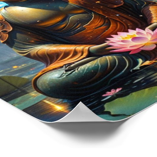 Der aufsteigende Buddha Poster (Ecke)