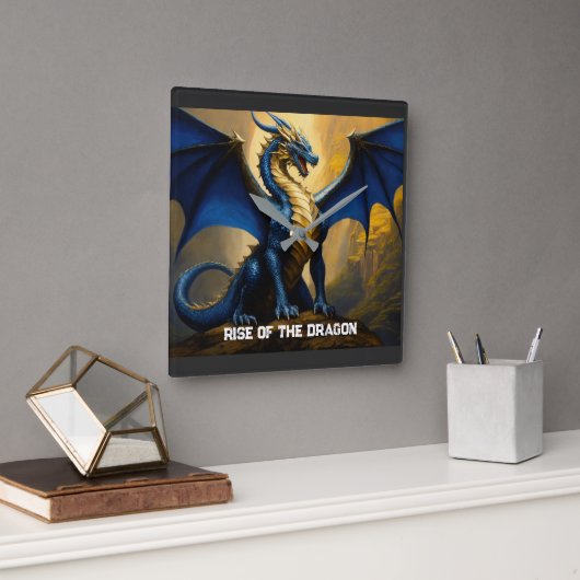 Der Aufstieg der Wall-Uhr im Drachen Quadratische Wanduhr (Büro)
