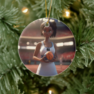 Der Aufstieg des braunhäutigen Netballspielers Keramik Ornament