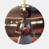 Der Aufstieg des braunhäutigen Netballspielers Keramik Ornament (Vorne)