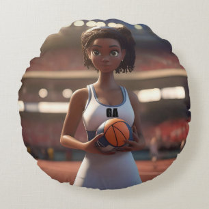 Der Aufstieg des braunhäutigen Netballspielers Rundes Kissen