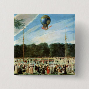 Der Aufstieg des Montgolfier Ballons an Button