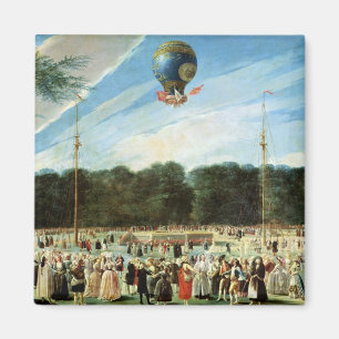 Der Aufstieg des Montgolfier Ballons an Magnet