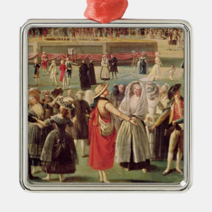 Der Aufstieg des Montgolfier Ballons Ornament Aus Metall