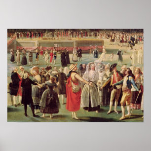 Der Aufstieg des Montgolfier-Ballons Poster