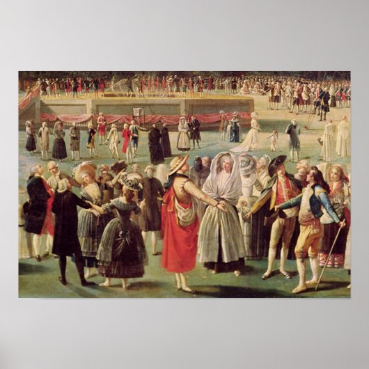 Der Aufstieg des Montgolfier-Ballons Poster (Vorne)